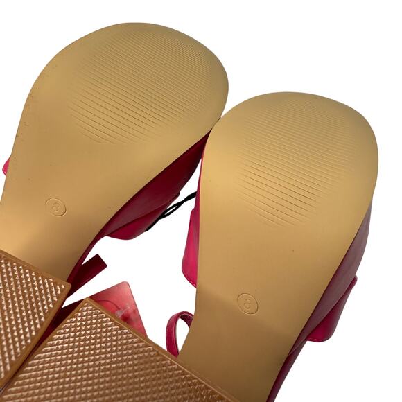 Rampage Open Toe Ankle Strap Patricia Platform Block Heel Sandals Size 8 Pink - Picture 13 of 15